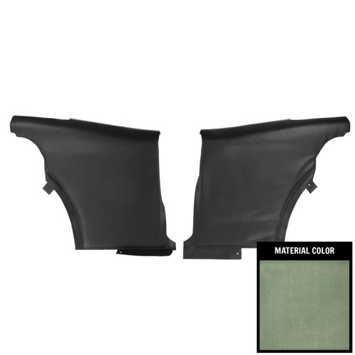 1969 Firebird Hardtop Deluxe Pre-Assembled Dark Green Rear Door Panels