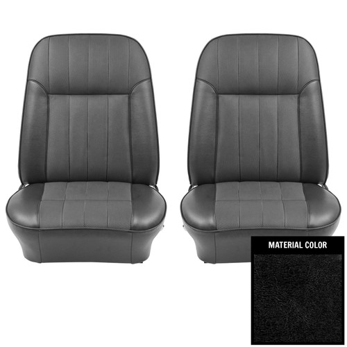 1968 Pontiac Firebird Deluxe Black Pre-Assembled Front Bucket Seats