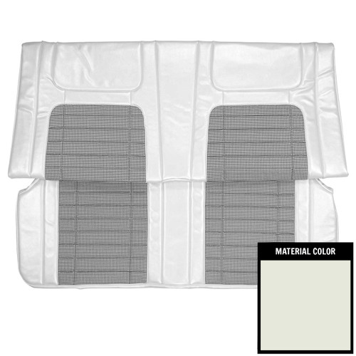 1968 Chevrolet Camaro Hardtop Deluxe White Houndstooth Rear Bench Seat Cover