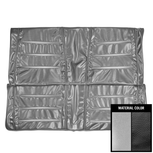 1968 Dodge Charger; Hardtop; Rear Bench Seat Cover; Silver/Black