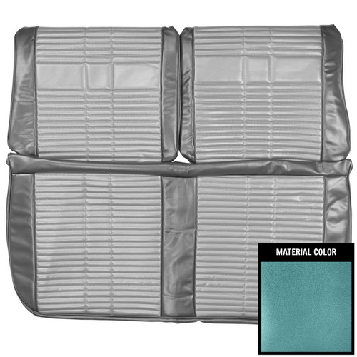 1968 Dodge Dart; GT, GTS; w/o Armrest; Front Bench Seat Cover; Light Blue/Navy