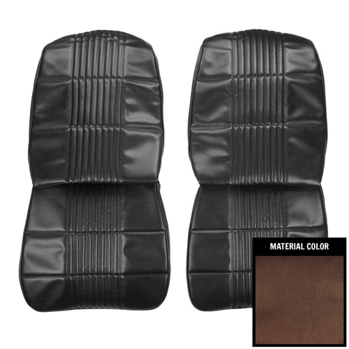 1968 Dodge Coronet; 500, R/T; Front Bucket Seat Covers; Metallic Maroon