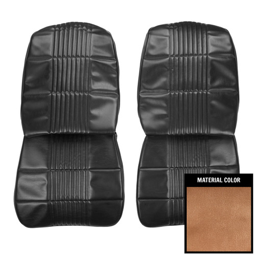 1968 Dodge Coronet; 500, R/T; Front Bucket Seat Covers; 2-Tone Red