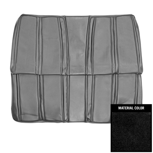 1968 Plymouth Satellite, GTX; Convertible; Rear Bench Seat Cover; Black