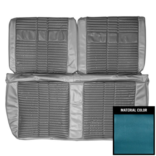 1968 Plymouth Road Runner, Satellite; Custom Décor; Frnt Bnch Seat Cvr; 2-Tn Grn