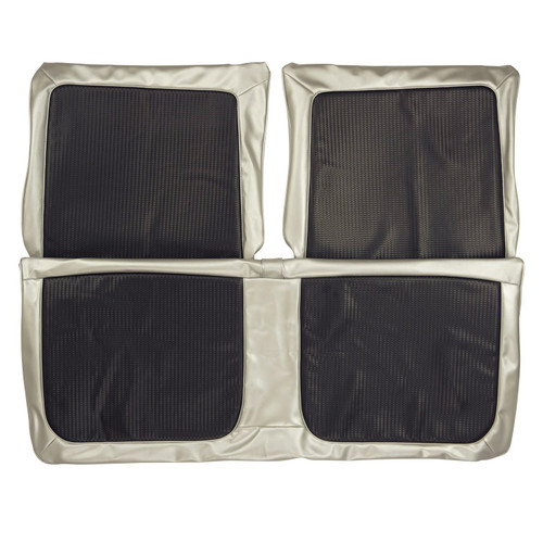 1968 Coronet, Road Runner, Belvedere; Deluxe Frnt Bench Seat Cover; Black/Silver