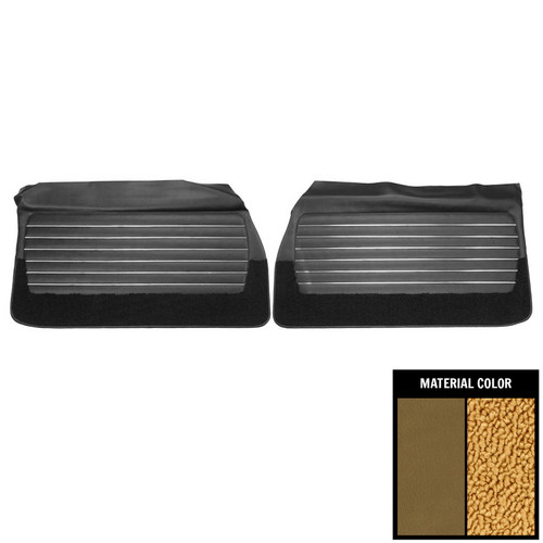 1968 Buick Skylark Custom/GS350/GS400 Black Front Door Panels (68UD06)
