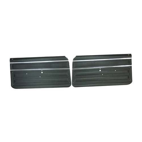 1968 Chevrolet Nova/SS/Custom Pre-Assembled Black Front Door Panels