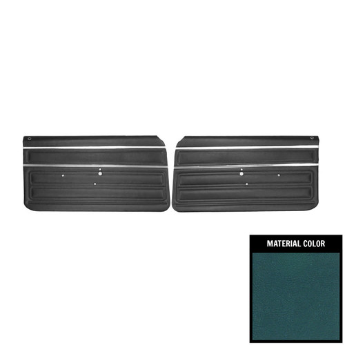 1968 Chevrolet Nova/SS/Custom Pre-Assembled Medium Blue Front Door Panels