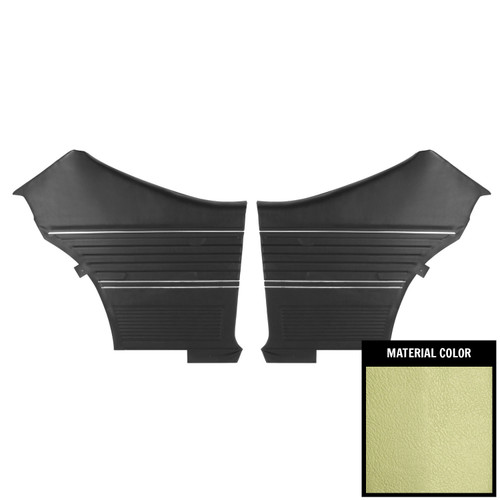 1969 Chevelle Hardtop Platinum Pre-Assembled Light Green Rear Door Panels