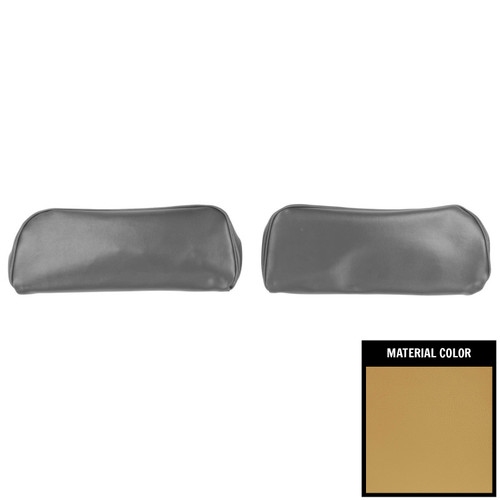 1969 Chevelle/GTO/Cutlass/Skylark/Nova Mustard Gold Bucket Seat Head Rest Covers