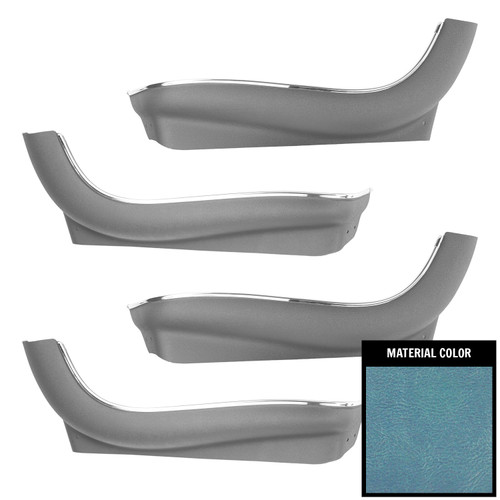 1966-1972 Chevelle/GTO/Cutlass/Skylark/Impala/Nova Brt Blue Plastic Seat Skirts