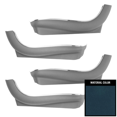 1966-1972 Chevelle/GTO/Cutlass/Skylark/Impala/Nova Dark Blue Plastic Seat Skirts