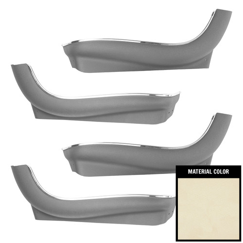 1966-1972 Chevelle/GTO/Cutlass/Skylark/Impala/Nova White Plastic Seat Skirts