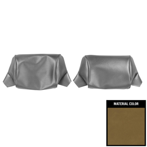 1969-1970 Chevrolet Impala Mustard Gold Bench Seat Head Rest Covers