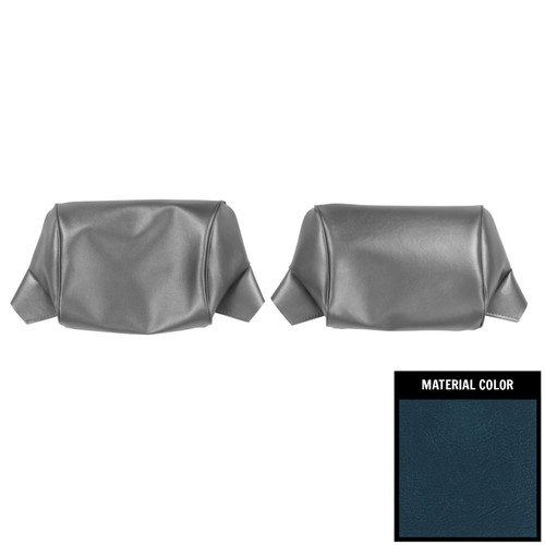 1969-1970 Chevrolet Impala Dark Blue Bench Seat Head Rest Covers