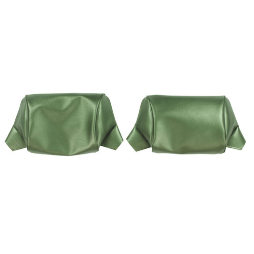 1969-1970 Chevrolet Impala Dark Metallic Green Bench Seat Head Rest Covers