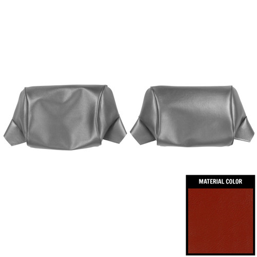 1969-1970 Chevrolet Impala 70 Red Bench Seat Head Rest Covers