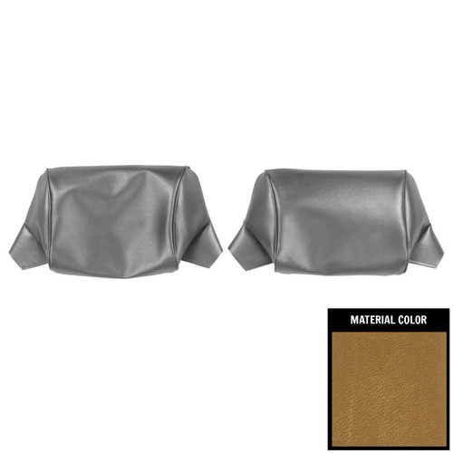 1969-1970 Chevrolet Impala Gold Bench Seat Head Rest Covers