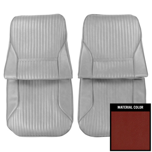 1969 Oldsmobile Cutlass; Holiday, S, 442; Front Bucket Seat Covers; Red