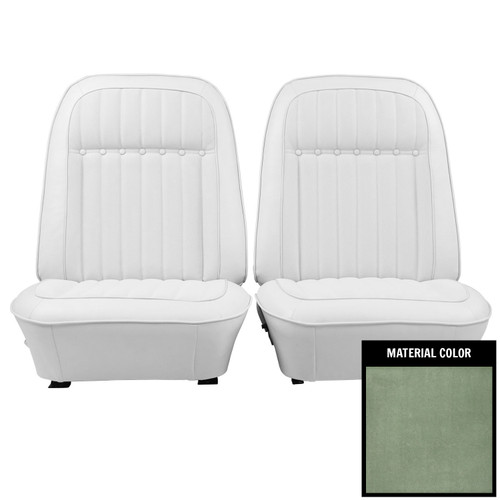 1969 Chevrolet Camaro Deluxe Drk Metallic Green Pre-Assembled Front Bucket Seats