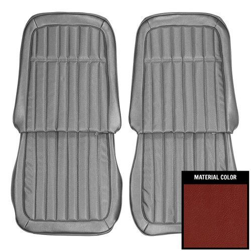 1969 Chevrolet Camaro Deluxe Red Front Bucket Seat Covers