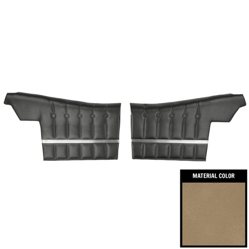 1969 Pontiac LeMans Covertible Custom Pre-Assembled Sandalwood Rear Door Panels