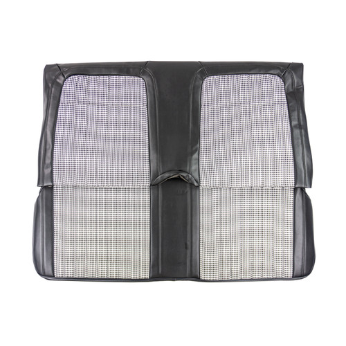 1969 Camaro; Hardtop; Deluxe Houndstooth Rear Bench Seat Cover; Black