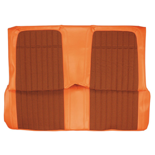 1969 Chevrolet Camaro Hardtop Deluxe Houndstooth Orange Rear Bench Seat Cover