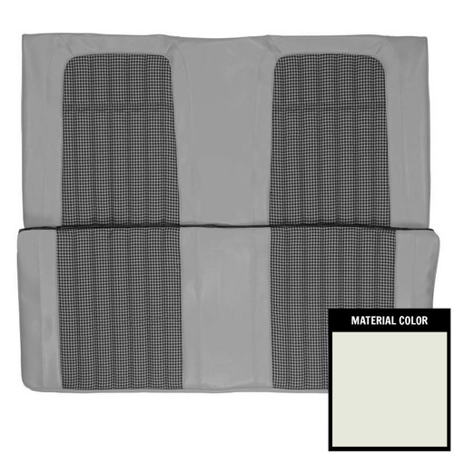 1969 Chevrolet Camaro Convertible Deluxe Houndstooth White Rear Bench Seat Cover