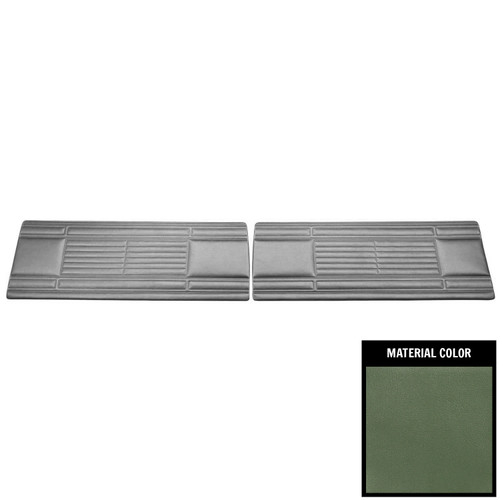 1969 Plymouth Barracuda; Standard Front Door Panels; Dark Metallic Green