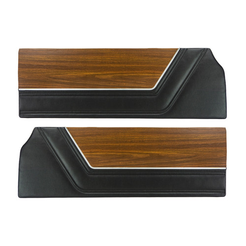 1969 Mopar B-Body; Front Door Panels; Black