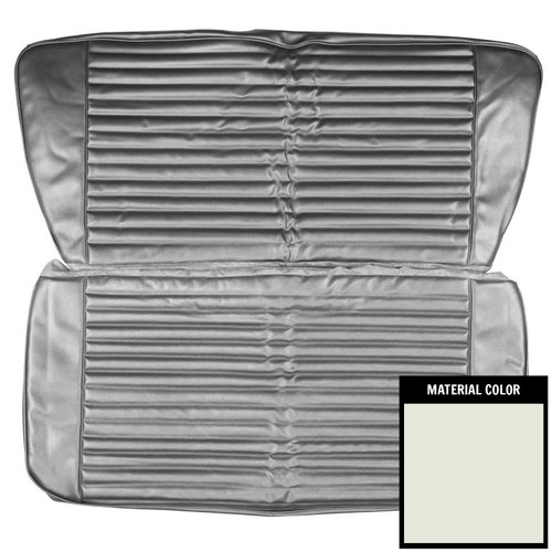 1969 Plymouth Barracuda; Notchback; Standard Rear Bench Seat Cover; White