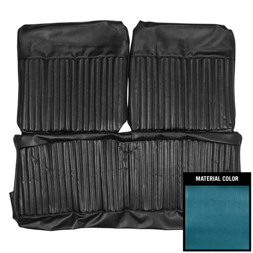 1969 Dodge Dart; w/o Arm Rest; Front Bench Seat Cover; 2-Tone Blue (69KSDA821B)