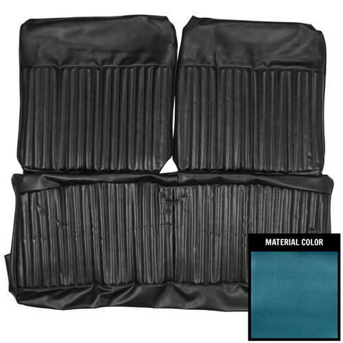 1969 Dodge Dart; w/o Arm Rest; Front Bench Seat Cover; 2-Tone Blue (69KSDA819B)