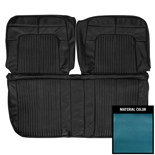 1969 Dodge Coronet; w/ Arm Rest; Front Bench Seat Cover; Dark Metallic Blue