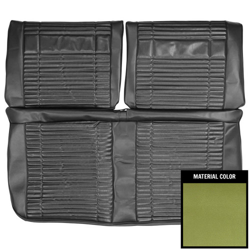 1969 Plymouth Road Runner, Satellite; w/o Arm; Cust Déc; Frt Bnch St Cvr; 2TnGrn (69KSRD804B)