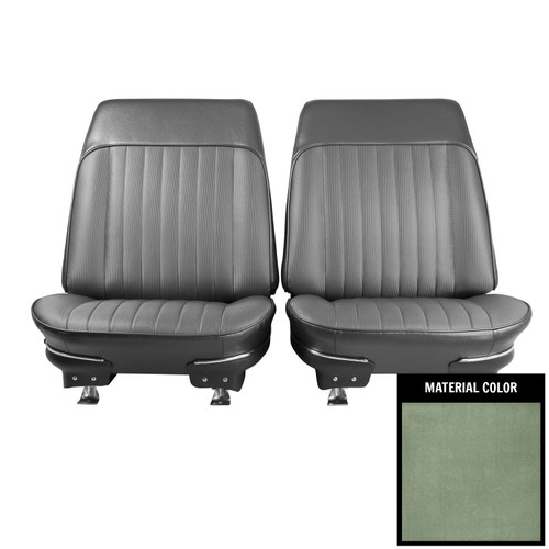 1969 Pontiac Grand Prix Dark Metallic Green Pre-Asembled Front Bucket Seats