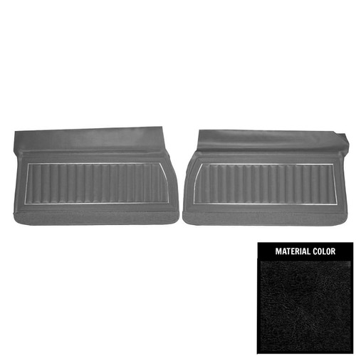 1969 Buick Skylark Custom/GS350/GS400 Standard Black Front Door Panels