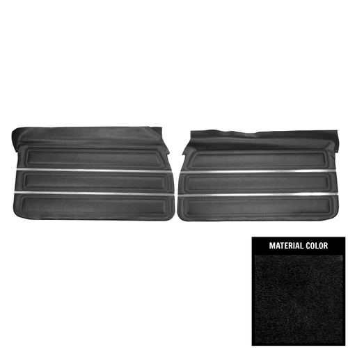 1969 Buick Skylark Standard Black Front Door Panels