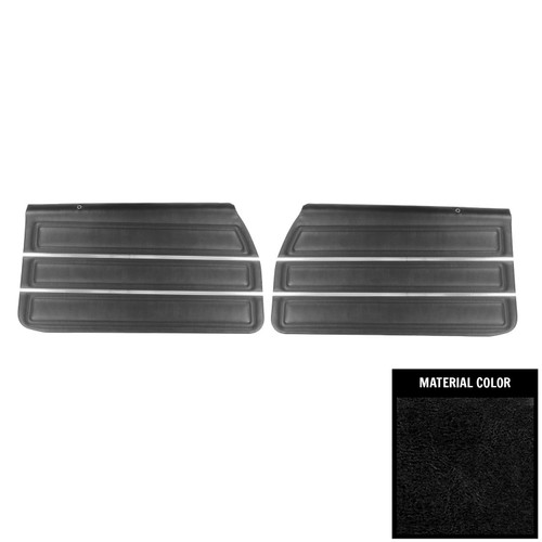 1969 Buick Skylark/GS350 Pre-Assembled Black Front Door Panels