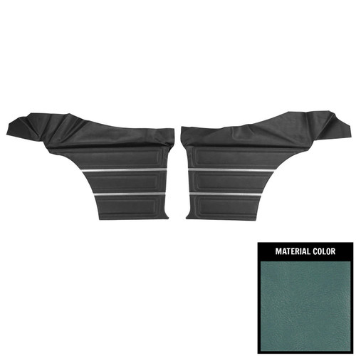 1969 Buick Skylark Hardtop Standard Light Blue Rear Door Panels