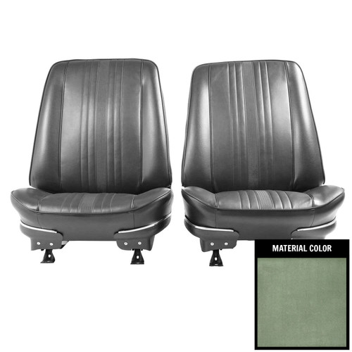 1969-1970 Chevrolet Nova SS/Custom Dark Green Metallic Front Bucket Seat Covers