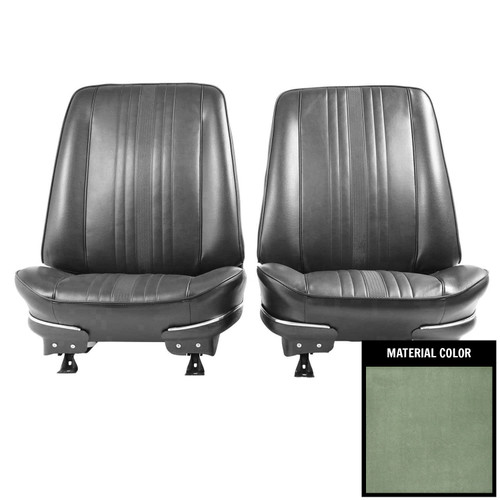 1969-1971 Chevrolet Nova Dark Metalic Green Pre-Assembled Front Bucket Seats