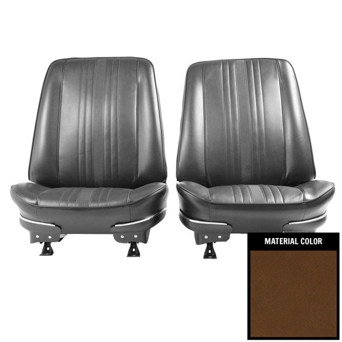 1971 Chevrolet Nova SS/Custom Dark Saddle Front Bucket Seat Covers