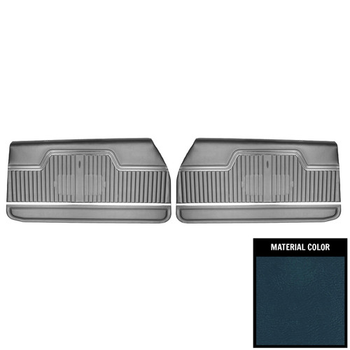 1971-1972 Chevrolet Chevelle Platinum Pre-Assembled Blue Front Door Panels