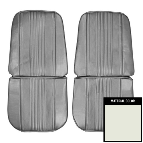 1970 Chevelle; Front Bucket Seat Covers; White