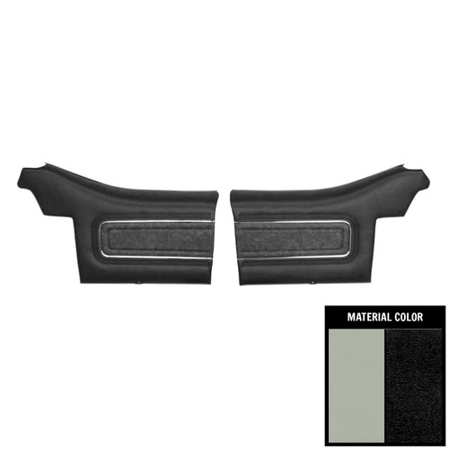 1970 Cutlass Supreme Convertible Pre-Assembled White/Black Rear Door Panels