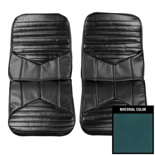 1970 Oldsmobile Cutlass, S; Front Bucket Seat Covers; 68 Blue