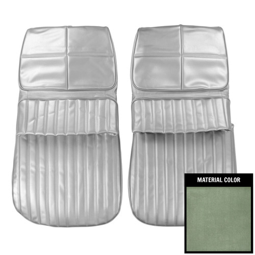 1970 Oldsmobile Cutlass Supreme; Front Bucket Seat Covers; Dark Metallic Green